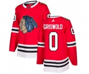 Youth Adidas Chicago Blackhawks #0 Clark Griswold Authentic Red Home NHL Jersey
