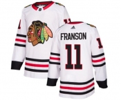 Youth Adidas Chicago Blackhawks #11 Cody Franson Authentic White Away NHL Jersey