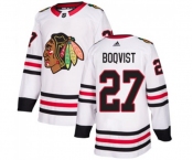 Youth Adidas Chicago Blackhawks #27 Adam Boqvist Authentic White Away NHL Jersey