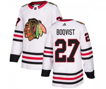 Youth Adidas Chicago Blackhawks #27 Adam Boqvist Authentic White Away NHL Jersey