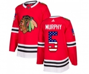 Youth Adidas Chicago Blackhawks #5 Connor Murphy Authentic Red USA Flag Fashion NHL Jersey