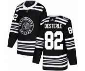Youth Adidas Chicago Blackhawks #82 Jordan Oesterle Authentic Black 2019 Winter Classic NHL Jersey