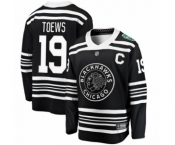 Youth Chicago Blackhawks #19 Jonathan Toews Black 2019 Winter Classic Fanatics Branded Breakaway NHL Jersey