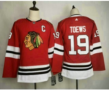 Youth Chicago Blackhawks #19 Jonathan Toews adidas Home Authentic Red Player Jersey