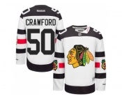 Youth Chicago Blackhawks #50 Corey Crawford White 2016 Stadium Series Stitched NHL Jersey