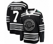 Youth Chicago Blackhawks #7 Brent Seabrook Black 2019 Winter Classic Fanatics Branded Breakaway NHL Jersey