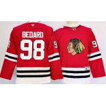 Youth Chicago Blackhawks #98 Connor Bedard Red Stitched Hockey Jersey Youth Chicago Blackhawks #98 Connor Bedard Red Stitched Hockey Jersey
