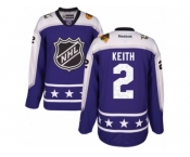 Youth Reebok Chicago Blackhawks #2 Duncan Keith Authentic Purple Central Division 2017 All-Star NHL Jersey