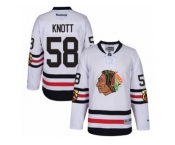 Youth Reebok Chicago Blackhawks #58 Graham Knott Authentic White 2017 Winter Classic NHL Jersey