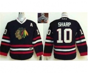 youth nhl jerseys chicago blackhawks #10 sharp black[2015 Stanley cup champions][patch A]
