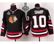 youth nhl jerseys chicago blackhawks #10 sharp black[2015 stanley cup]