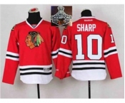youth nhl jerseys chicago blackhawks #10 sharp red[2015 Stanley cup champions]