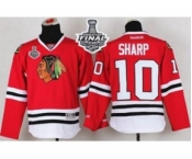 youth nhl jerseys chicago blackhawks #10 sharp red[2015 stanley cup]