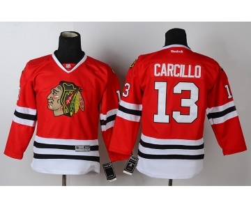 youth nhl jerseys chicago blackhawks #13 carcillo red