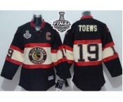 youth nhl jerseys chicago blackhawks #19 toews black New Third[2015 stanley cup][patch C]