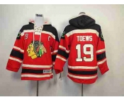 youth nhl jerseys chicago blackhawks #19 toews black-red[pullover hooded sweatshirt]