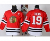 youth nhl jerseys chicago blackhawks #19 toews red[2015 Stanley cup champions][patch C]