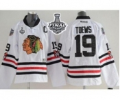 youth nhl jerseys chicago blackhawks #19 toews white[2015 winter classic][2015 stanley cup]