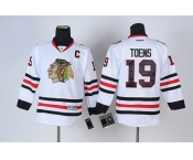 youth nhl jerseys chicago blackhawks #19 toews white