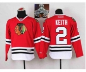 youth nhl jerseys chicago blackhawks #2 keith red[2015 Stanley cup champions]