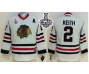 youth nhl jerseys chicago blackhawks #2 keith white[2015 Stanley Cup ][patch A]