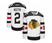 youth nhl jerseys chicago blackhawks #2 keith white[patch A][2016 stadium]
