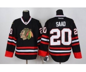 youth nhl jerseys chicago blackhawks #20 saad black