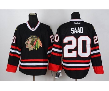 youth nhl jerseys chicago blackhawks #20 saad black