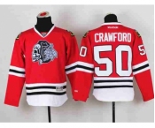 youth nhl jerseys chicago blackhawks #50 crawford red-1[the skeleton head]