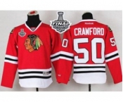 youth nhl jerseys chicago blackhawks #50 crawford red[2015 stanley cup]
