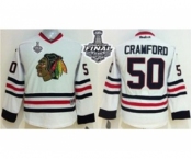 youth nhl jerseys chicago blackhawks #50 crawford white[2015 stanley cup]