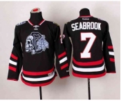 youth nhl jerseys chicago blackhawks #7 seabrook black[2014 new stadium]