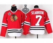 youth nhl jerseys chicago blackhawks #7 seabrook red[2014 new stadium]