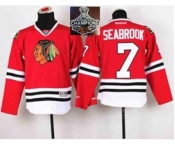 youth nhl jerseys chicago blackhawks #7 seabrook red[2015 Stanley cup champions]