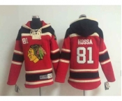 youth nhl jerseys chicago blackhawks #81 hossa red[pullover hooded sweatshirt]