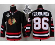 youth nhl jerseys chicago blackhawks #86 teravainen black[2015 stanley cup]