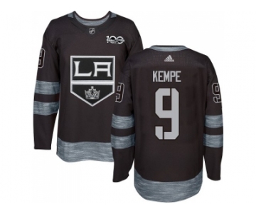 Men Adidas Los Angeles Kings #9 Adrian Kempe Black 1917-2017 100th Anniversary Stitched NHL Jersey