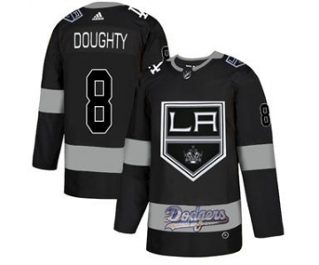 Men's LA Kings With Dodgers #8 Drew Doughty Black Hockey Hockey Jersey