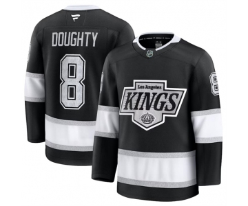 Men's Los Angeles Kings #8 Drew Doughty Black 2024-25 Home Stitched Hockey Jersey