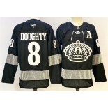 Men's Los Angeles Kings #8 Drew Doughty Black With A Patch Alternate Stitched Hockey Jersey Men's Los Angeles Kings #8 Drew Doughty Black With A Patch Alternate Stitched Hockey Jersey