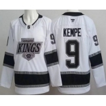 Men's Los Angeles Kings #9 Adrian Kempe White Authentic Jersey Men's Los Angeles Kings #9 Adrian Kempe White Authentic Jersey