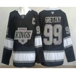 Men's Los Angeles Kings #99 Wayne Gretzky Black Alternate Authentic Jersey Men's Los Angeles Kings #99 Wayne Gretzky Black Alternate Authentic Jersey