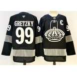 Men's Los Angeles Kings #99 Wayne Gretzky Black With C Patch Alternate Stitched Hockey Jersey Men's Los Angeles Kings #99 Wayne Gretzky Black With C Patch Alternate Stitched Hockey Jersey