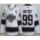 Men's Los Angeles Kings #99 Wayne Gretzky White Authentic Jersey