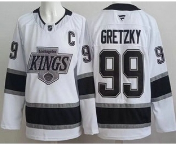 Men's Los Angeles Kings #99 Wayne Gretzky White Authentic Jersey
