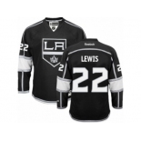 Men's Reebok Los Angeles Kings #22 Trevor Lewis Authentic Black Home NHL Jersey