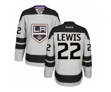 Men's Reebok Los Angeles Kings #22 Trevor Lewis Authentic Gray Alternate NHL Jersey