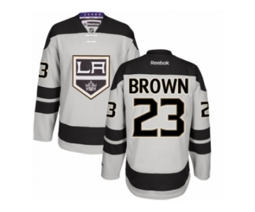 Men's Reebok Los Angeles Kings #23 Dustin Brown Authentic Gray Alternate NHL Jersey