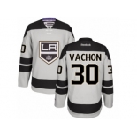 Men's Reebok Los Angeles Kings #30 Rogie Vachon Authentic Gray Alternate NHL Jersey