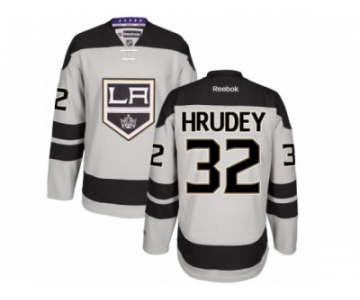 Men's Reebok Los Angeles Kings #32 Kelly Hrudey Authentic Gray Alternate NHL Jersey